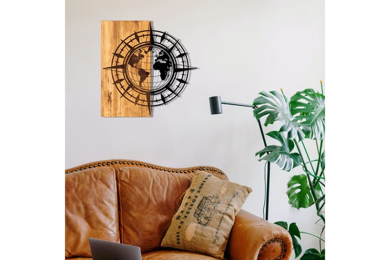 Esila Väggdekor - Svart/Valnöt - Inredning - Väggdekor - Skylt - Plåtskyltar