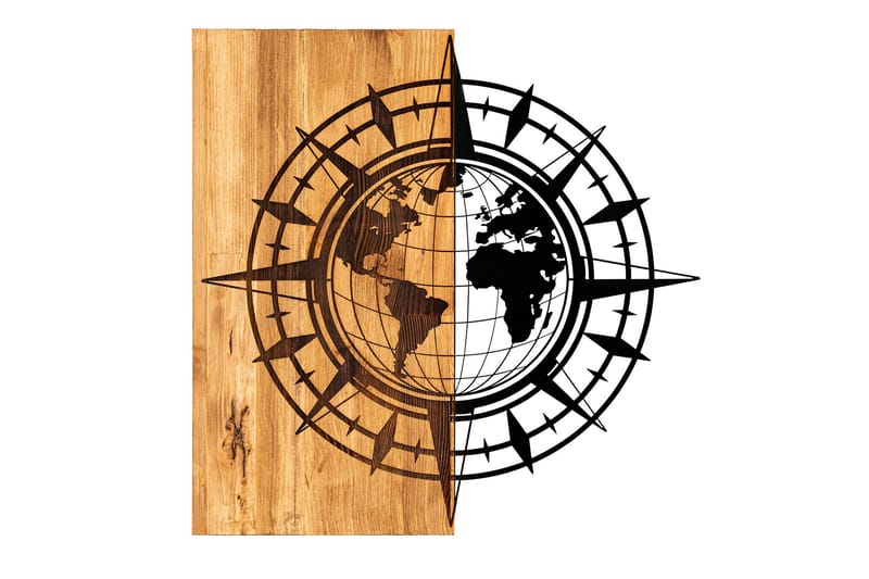 Esila Väggdekor, Svart/Valnöt