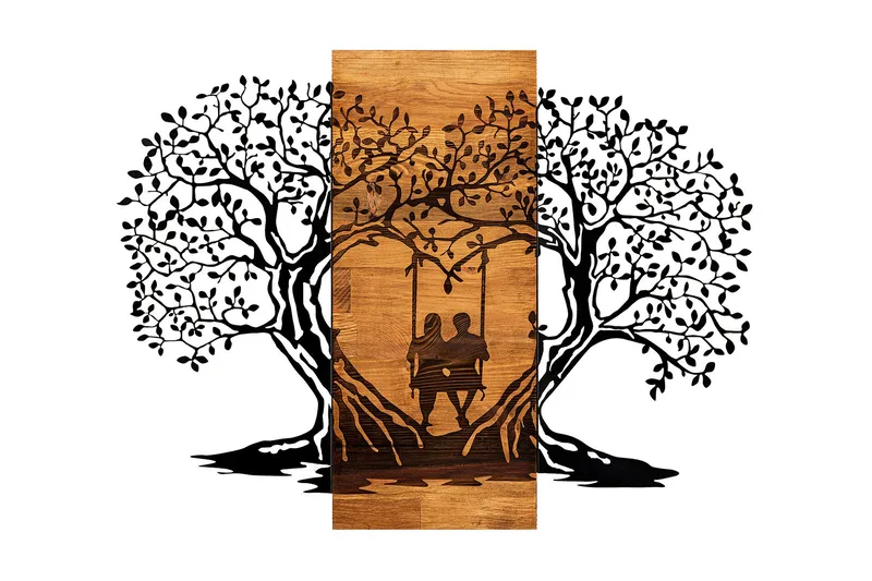 Eva Väggdekor, Svart/Valnöt