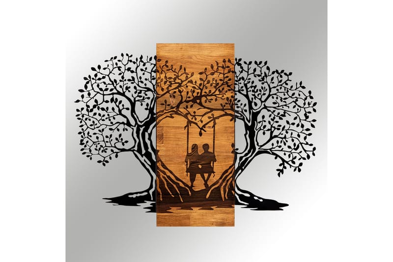 Eva Väggdekor - Svart/Valnöt - Inredning - Väggdekor - Skylt - Plåtskyltar