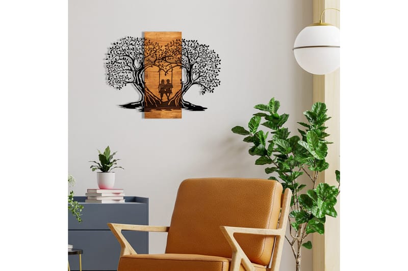 Eva Väggdekor - Svart/Valnöt - Inredning - Väggdekor - Skylt - Plåtskyltar