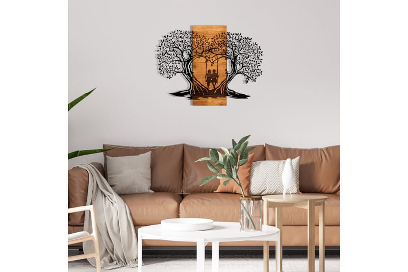 Eva Väggdekor - Svart/Valnöt - Inredning - Väggdekor - Skylt - Plåtskyltar