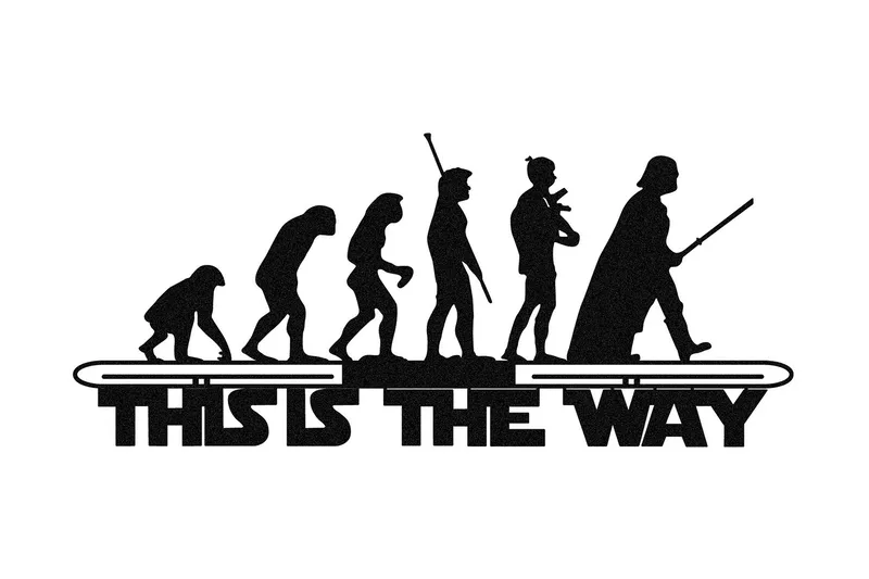 Evolution Väggdekor - Svart - Inredning - Väggdekor - Skylt - Plåtskyltar