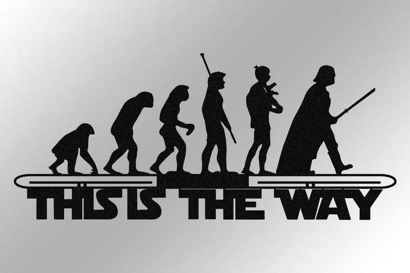 Evolution Väggdekor - Svart - Inredning - Väggdekor - Skylt - Plåtskyltar