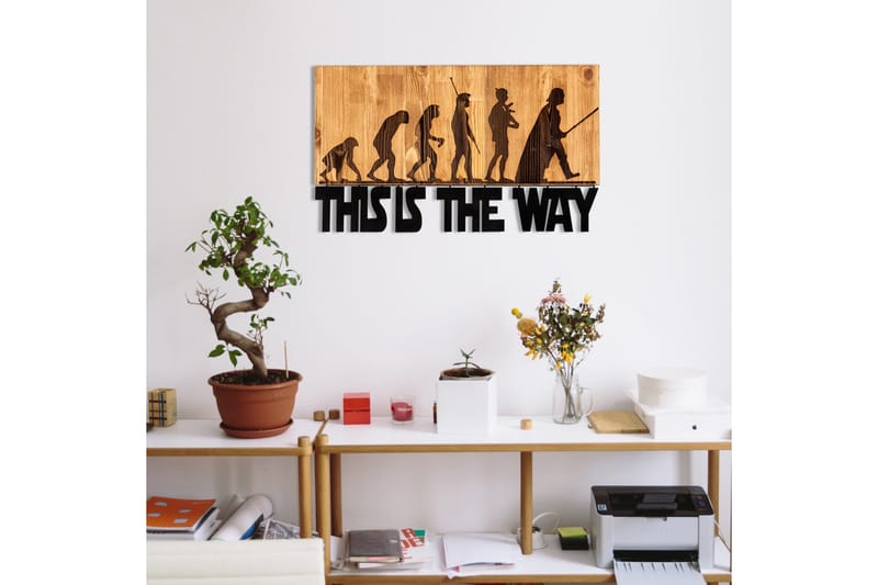 Evolution Väggdekor - Svart/Valnöt - Inredning - Väggdekor - Skylt - Plåtskyltar