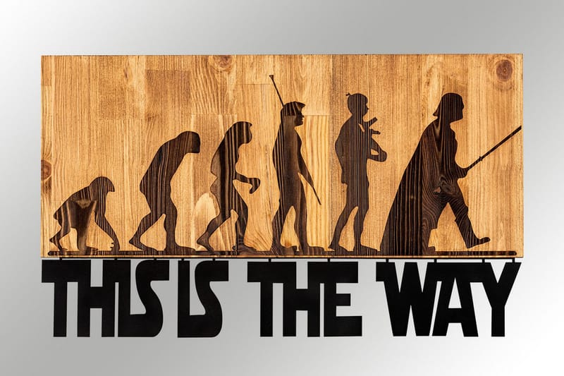 Evolution Väggdekor - Svart/Valnöt - Inredning - Väggdekor - Skylt - Plåtskyltar