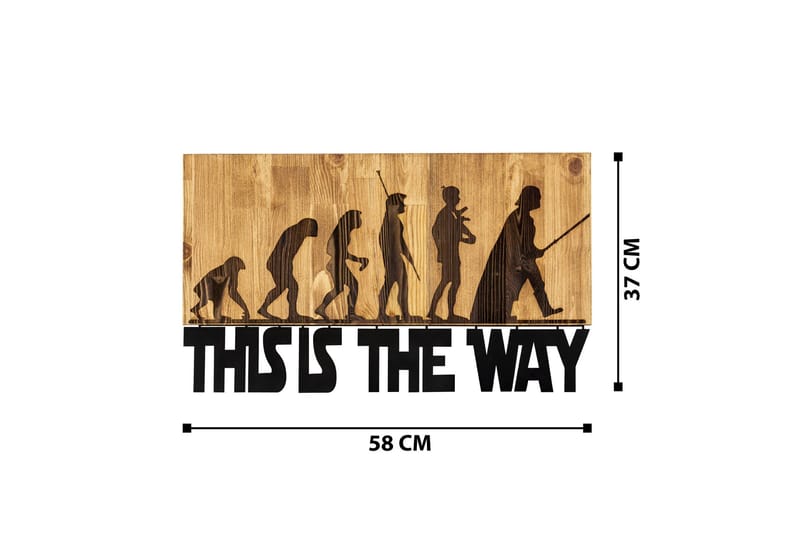 Evolution Väggdekor - Svart/Valnöt - Inredning - Väggdekor - Skylt - Plåtskyltar