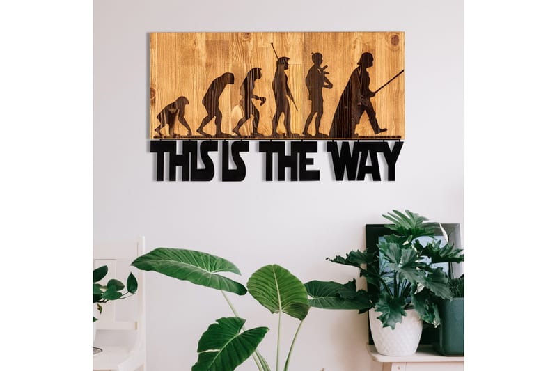 Evolution Väggdekor - Svart/Valnöt - Inredning - Väggdekor - Skylt - Plåtskyltar