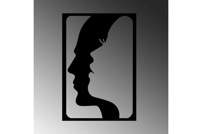 Face in Face Väggdekor - Svart - Inredning - Väggdekor - Skylt - Plåtskyltar