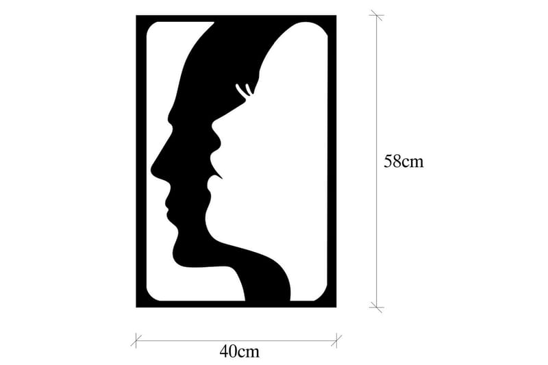 Face in Face Väggdekor - Svart - Inredning - Väggdekor - Skylt - Plåtskyltar