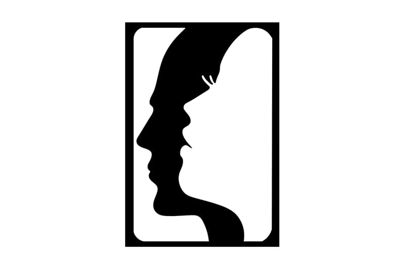 Face in Face Väggdekor - Svart - Inredning - Väggdekor - Skylt - Plåtskyltar