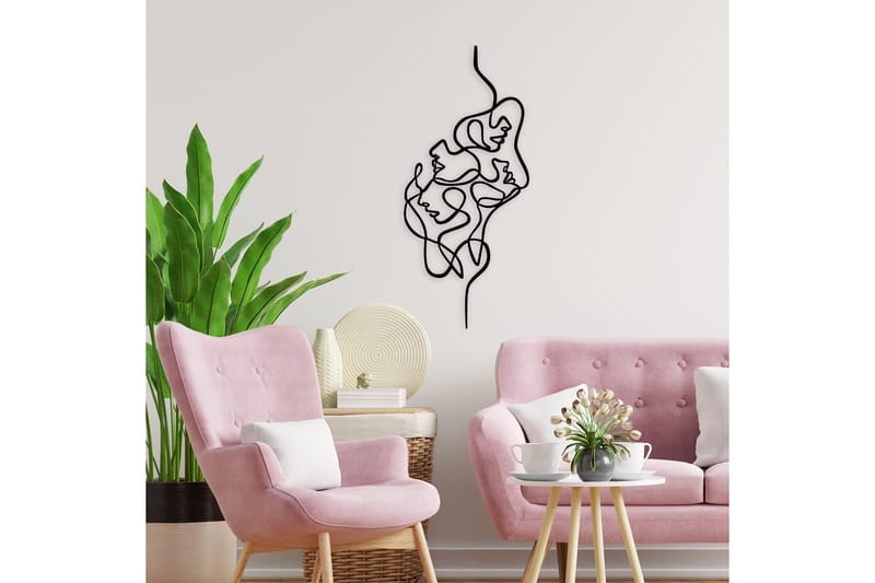 Faces Väggdekor - Svart - Inredning - Väggdekor - Skylt - Plåtskyltar