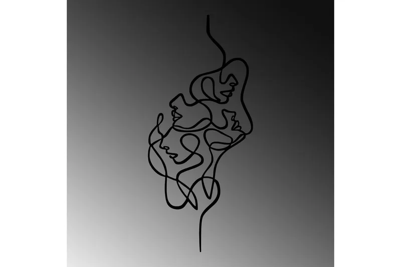 Faces Väggdekor - Svart - Inredning - Väggdekor - Skylt - Plåtskyltar