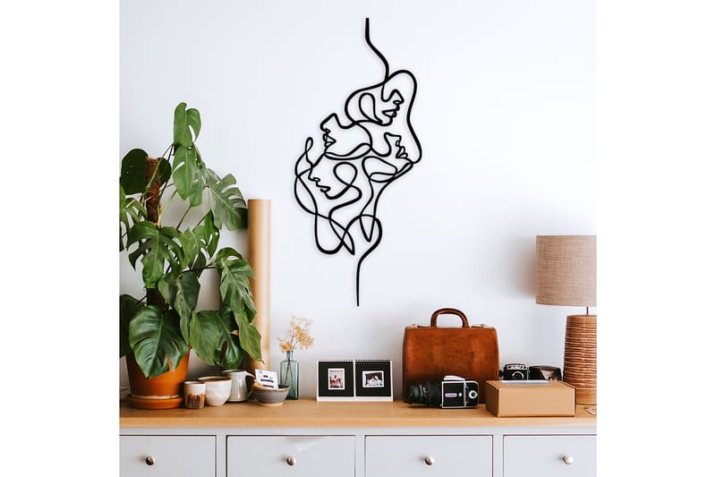 Faces Väggdekor - Svart - Inredning - Väggdekor - Skylt - Plåtskyltar