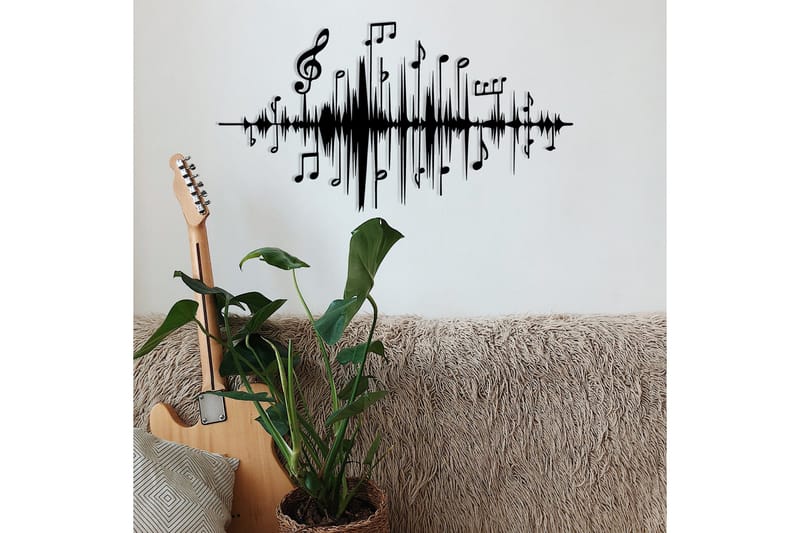 Feel the Music Väggdekor - Svart - Inredning - Väggdekor - Skylt - Plåtskyltar