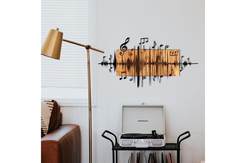 Feel the Rhythm Väggdekor - Svart/Valnöt - Inredning - Väggdekor - Skylt - Plåtskyltar