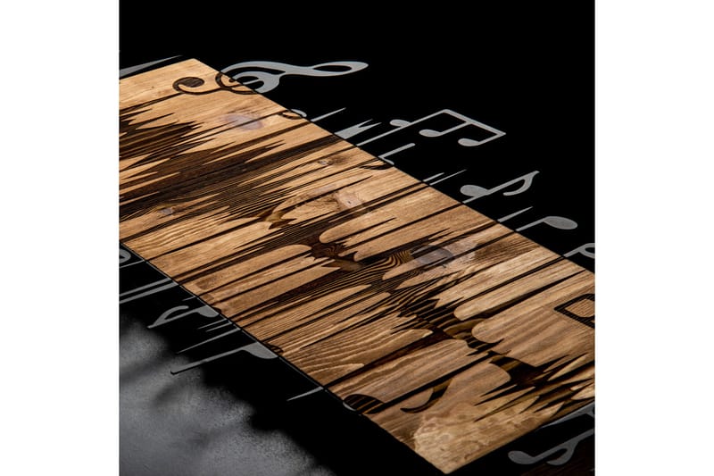 Feel the Rhythm Väggdekor - Svart/Valnöt - Inredning - Väggdekor - Skylt - Plåtskyltar