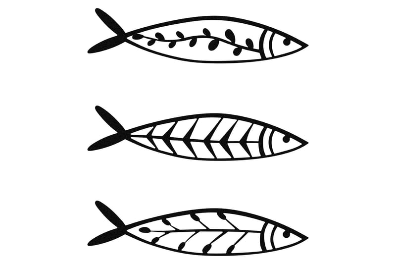 Fish Väggdekor - Svart - Inredning - Väggdekor - Skylt - Plåtskyltar