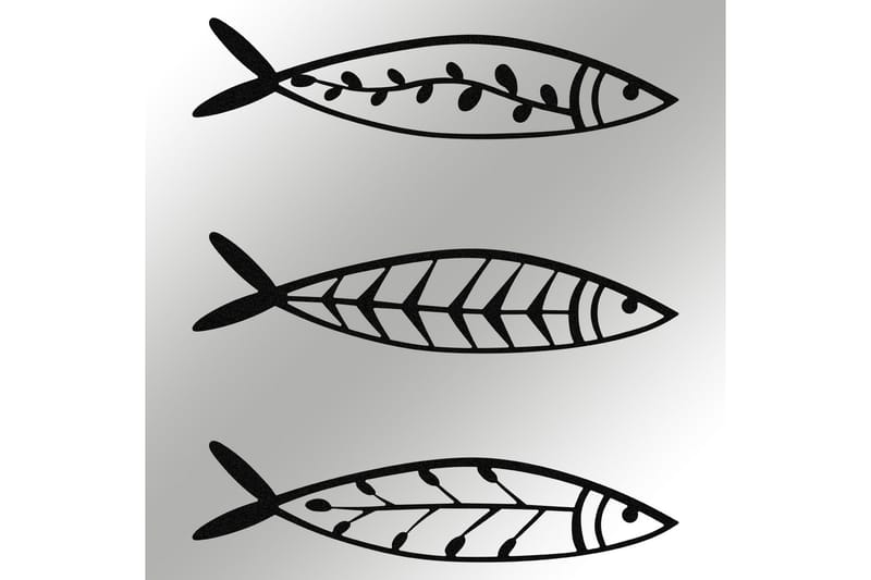 Fish Väggdekor - Svart - Inredning - Väggdekor - Skylt - Plåtskyltar