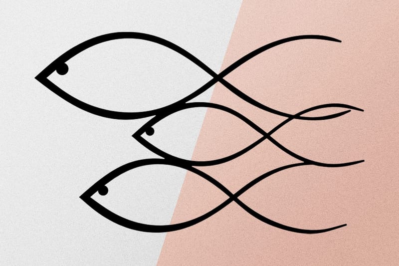 Fish Väggdekor - Svart - Inredning - Väggdekor - Skylt - Plåtskyltar