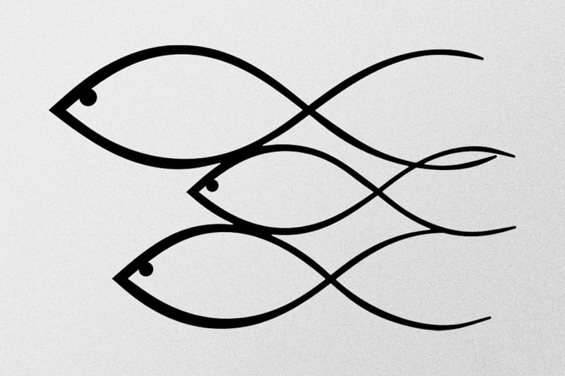 Fish Väggdekor - Svart - Inredning - Väggdekor - Skylt - Plåtskyltar