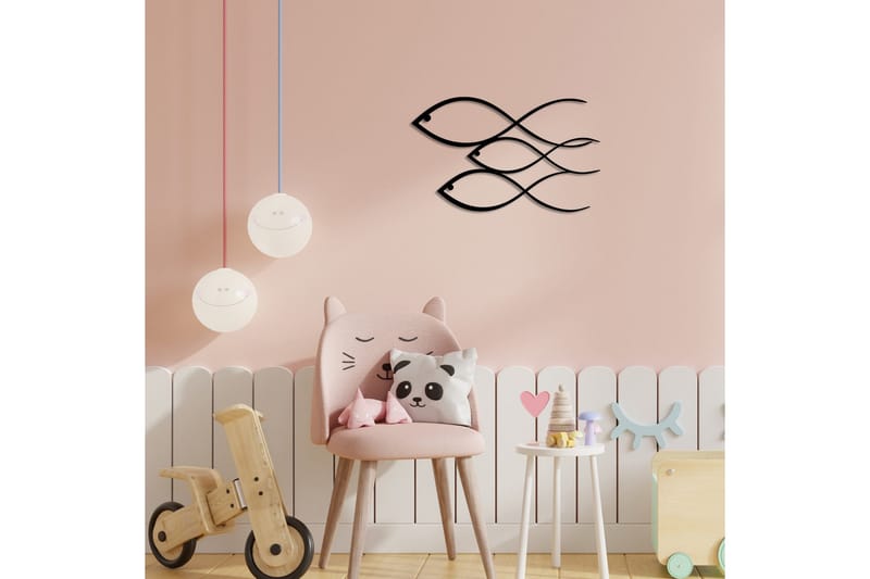 Fish Väggdekor - Svart - Inredning - Väggdekor - Skylt - Plåtskyltar