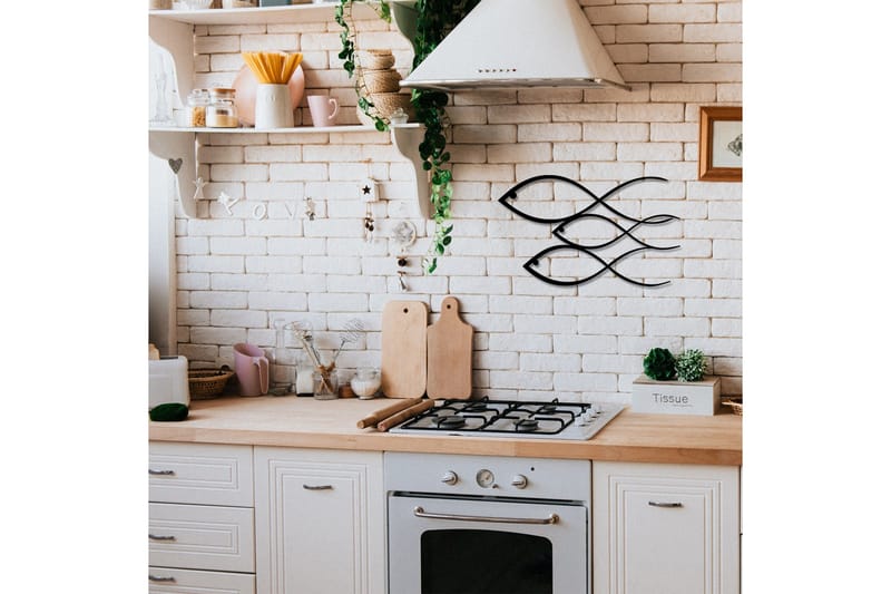 Fish Väggdekor - Svart - Inredning - Väggdekor - Skylt - Plåtskyltar