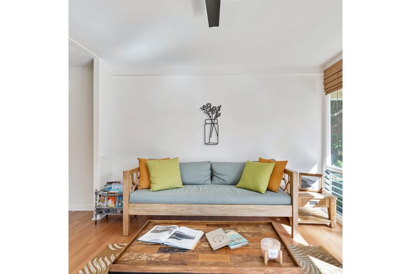 Flower 1 Väggdekor - Svart - Inredning - Väggdekor - Skylt - Plåtskyltar