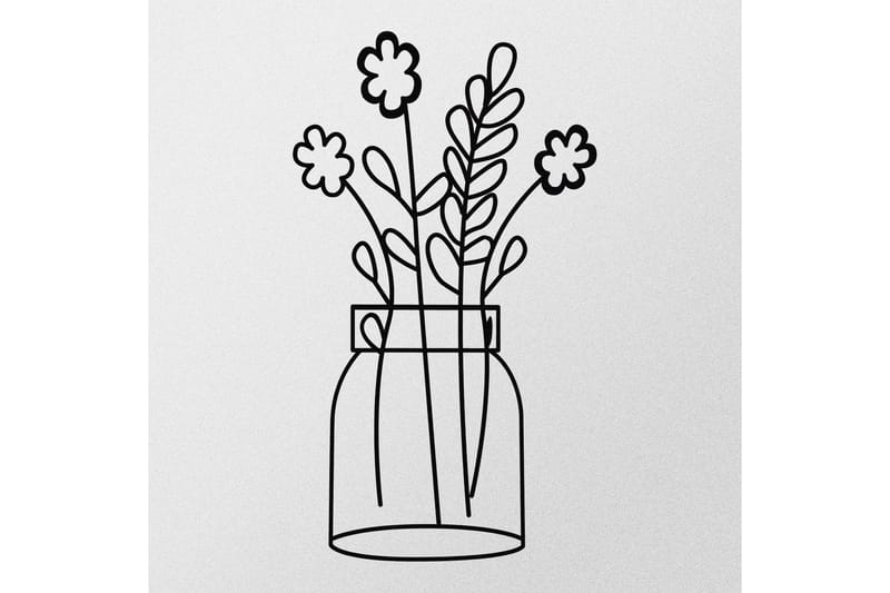 Flower 3 Väggdekor - Svart - Inredning - Väggdekor - Skylt - Plåtskyltar