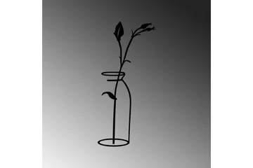 Flower In The Vase Väggdekor - Svart - Inredning - Väggdekor - Skylt - Plåtskyltar