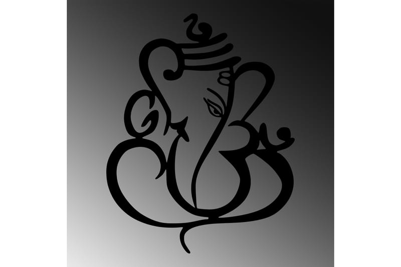 Ganesha Väggdekor - Svart - Inredning - Väggdekor - Skylt - Plåtskyltar