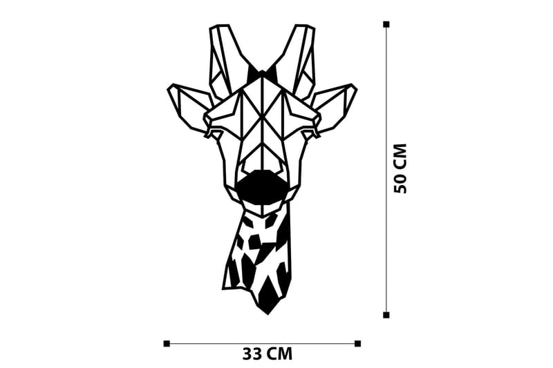 Giraffe Metal Decor Väggdekor - Svart - Inredning - Väggdekor - Skylt - Plåtskyltar