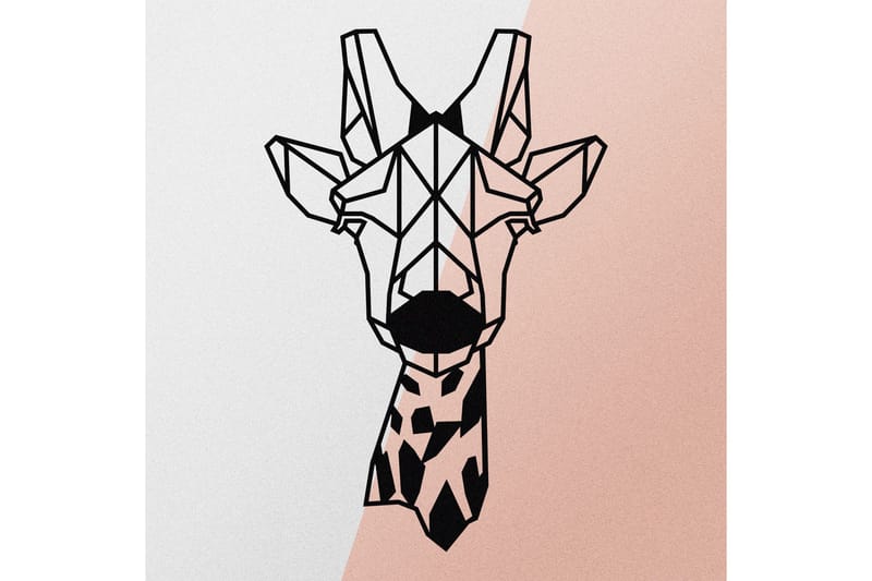 Giraffe Metal Decor Väggdekor - Svart - Inredning - Väggdekor - Skylt - Plåtskyltar