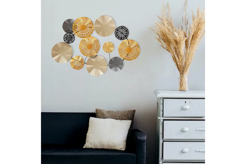 Gold Väggdekor - Flerfärgad - Inredning - Väggdekor - Skylt - Plåtskyltar