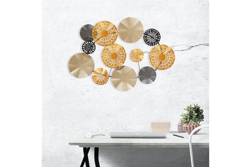 Gold Väggdekor - Flerfärgad - Inredning - Väggdekor - Skylt - Plåtskyltar