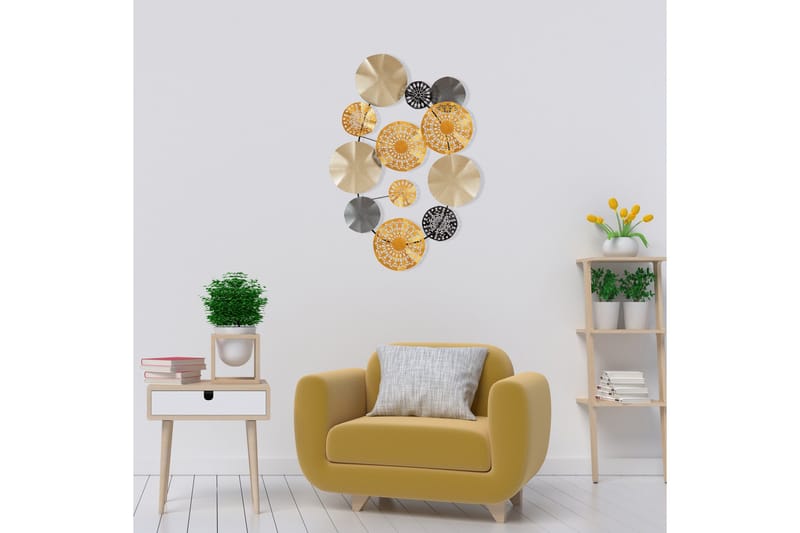 Gold Väggdekor - Flerfärgad - Inredning - Väggdekor - Skylt - Plåtskyltar