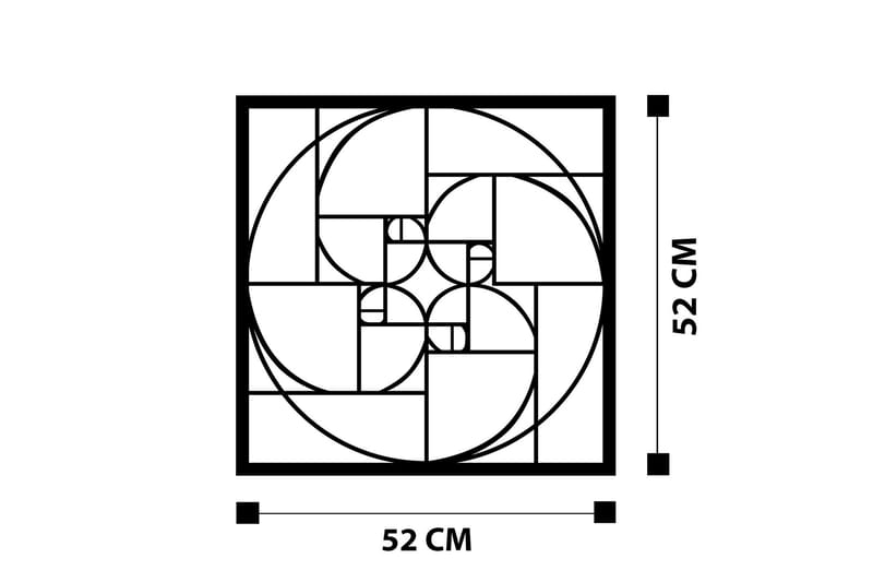 Golden Ratio Väggdekor - Svart - Inredning - Väggdekor - Skylt - Plåtskyltar
