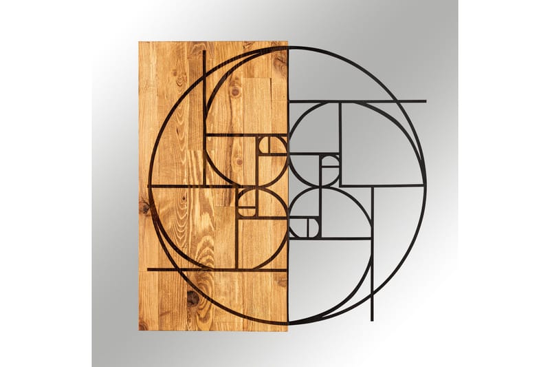 Golden Väggdekor - Svart/Valnöt - Inredning - Väggdekor - Skylt - Plåtskyltar