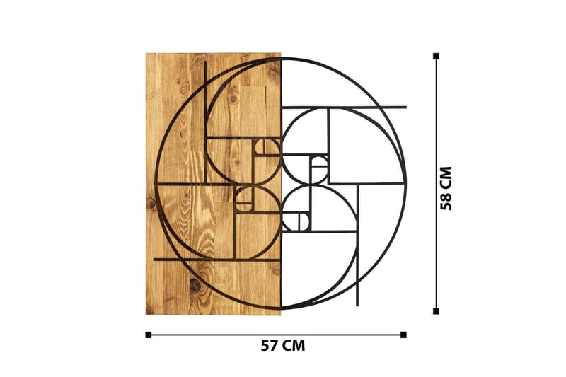 Golden Väggdekor - Svart/Valnöt - Inredning - Väggdekor - Skylt - Plåtskyltar