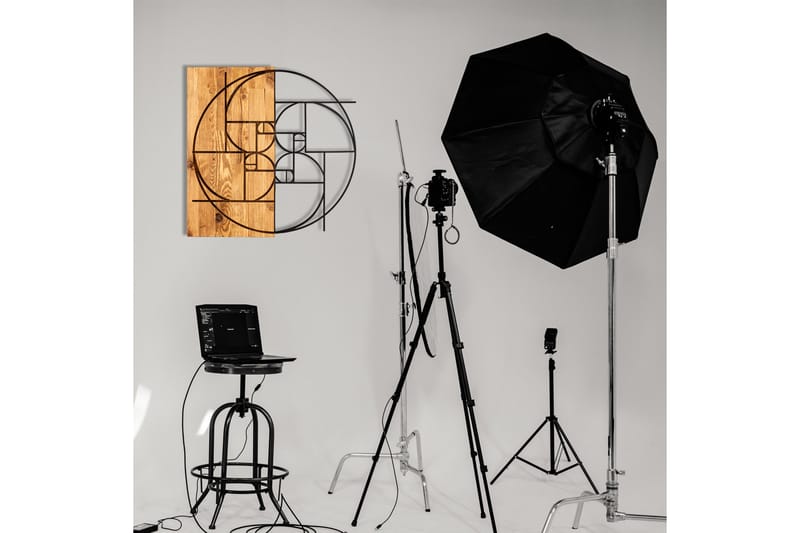 Golden Väggdekor - Svart/Valnöt - Inredning - Väggdekor - Skylt - Plåtskyltar