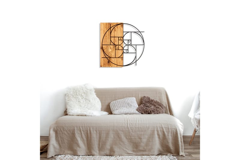 Golden Väggdekor - Svart/Valnöt - Inredning - Väggdekor - Skylt - Plåtskyltar