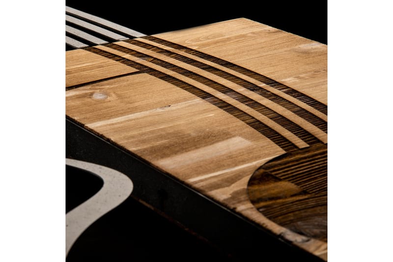 Guitar Väggdekor - Svart/Valnöt - Inredning - Väggdekor - Skylt - Plåtskyltar