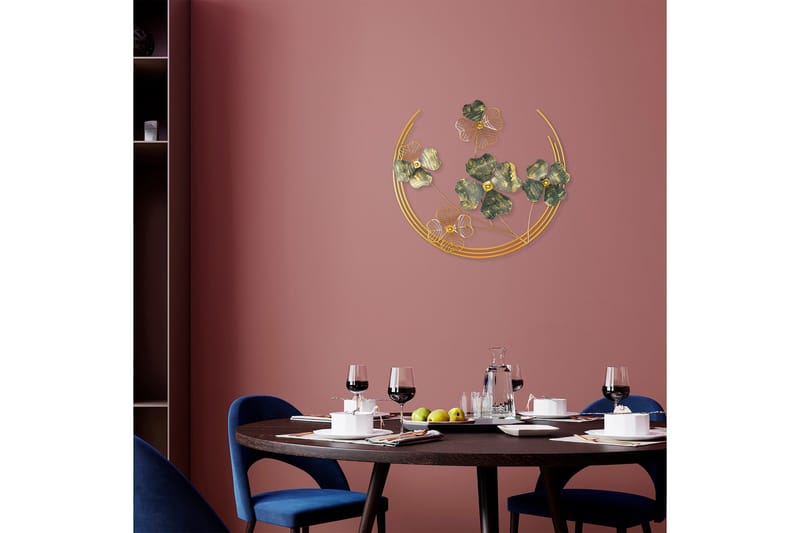 Haiyang Väggdekor - Grön/Guld - Inredning - Väggdekor - Skylt - Plåtskyltar