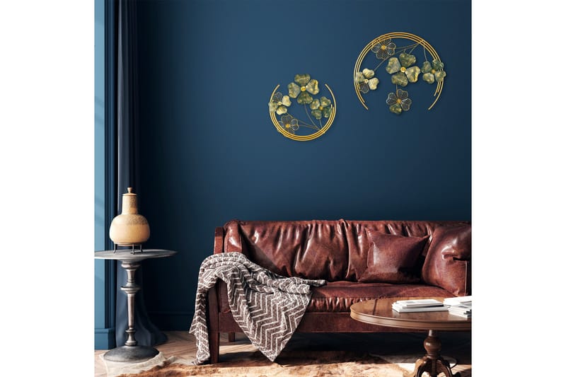 Haiyang Väggdekor - Grön/Guld - Inredning - Väggdekor - Skylt - Plåtskyltar