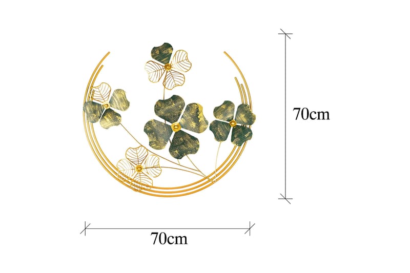 Haiyang Väggdekor - Grön/Guld - Inredning - Väggdekor - Skylt - Plåtskyltar