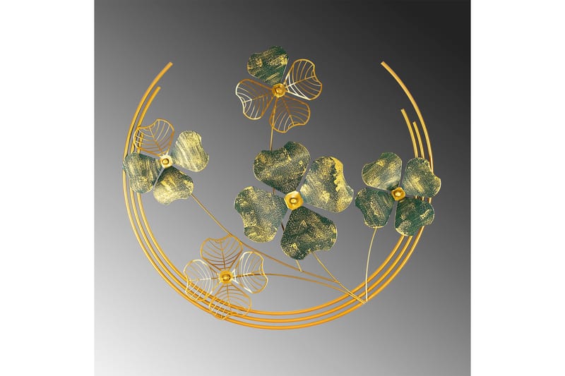 Haiyang Väggdekor - Grön/Guld - Inredning - Väggdekor - Skylt - Plåtskyltar