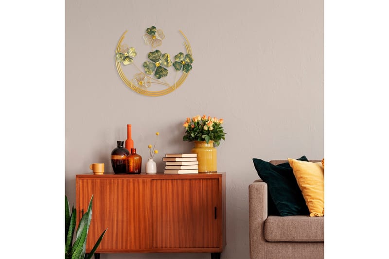 Haiyang Väggdekor - Grön/Guld - Inredning - Väggdekor - Skylt - Plåtskyltar