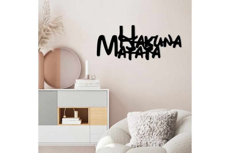 Hakuna Matata 5 Väggdekor - Svart - Inredning - Väggdekor - Skylt - Plåtskyltar