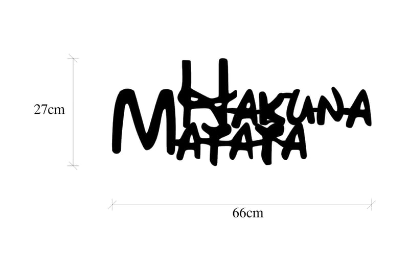 Hakuna Matata 5 Väggdekor - Svart - Inredning - Väggdekor - Skylt - Plåtskyltar