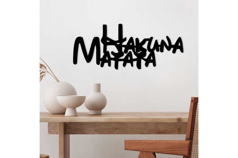 Hakuna Matata 5 Väggdekor - Svart - Inredning - Väggdekor - Skylt - Plåtskyltar
